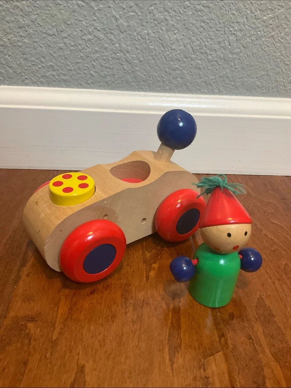 Wooden Pull-Along Car Toy